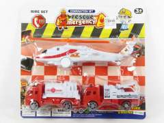 Pull Back Fire Engine & Pull Line Plane