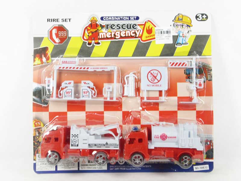 Pull Back Fire Engine Set（2in1） toys