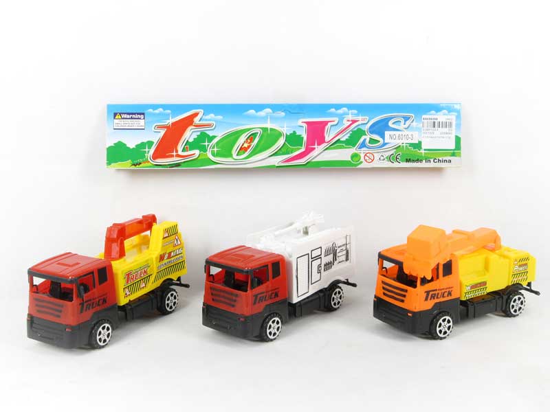 Pull Back Fire Engine & Pull Back Construction Truck(3in1) toys