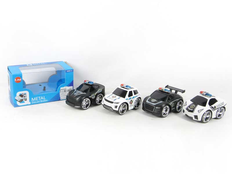 Die Cast Police Car Pull Back(4S2C) toys