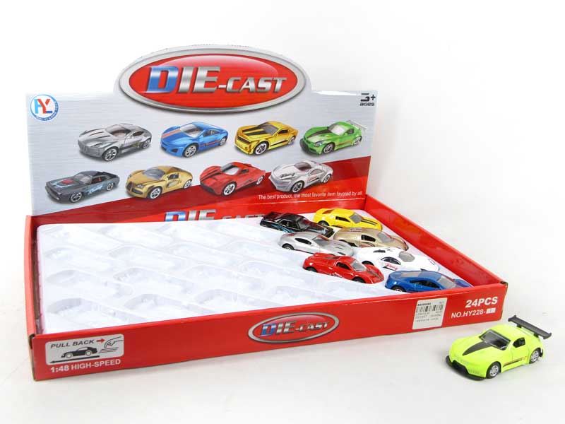 1:48 Die Cast Car Pull Back(24in1) toys