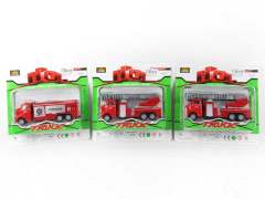 Die Cast Fire Engine Pull Back(3S)