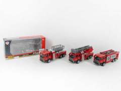 Die Cast Fire Engine Pull Back(3S)