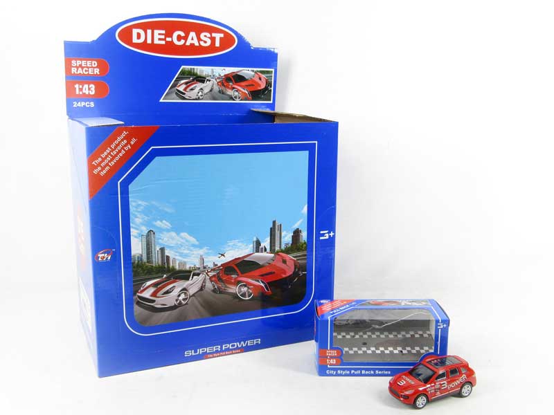 1:43 Die Cast Cross-country Car Pull Back(24in1) toys