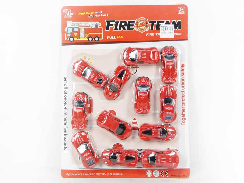 Pull Back Fire Engine（12in1） toys