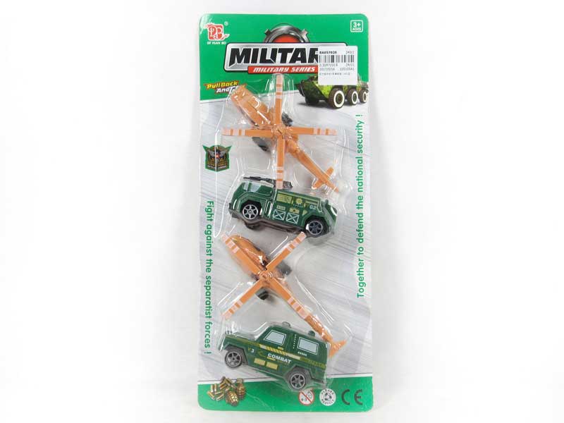 Pull Back Helicopter & Car(4in1) toys