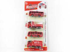 Pull Back Fire Engine & Bus(4in1)