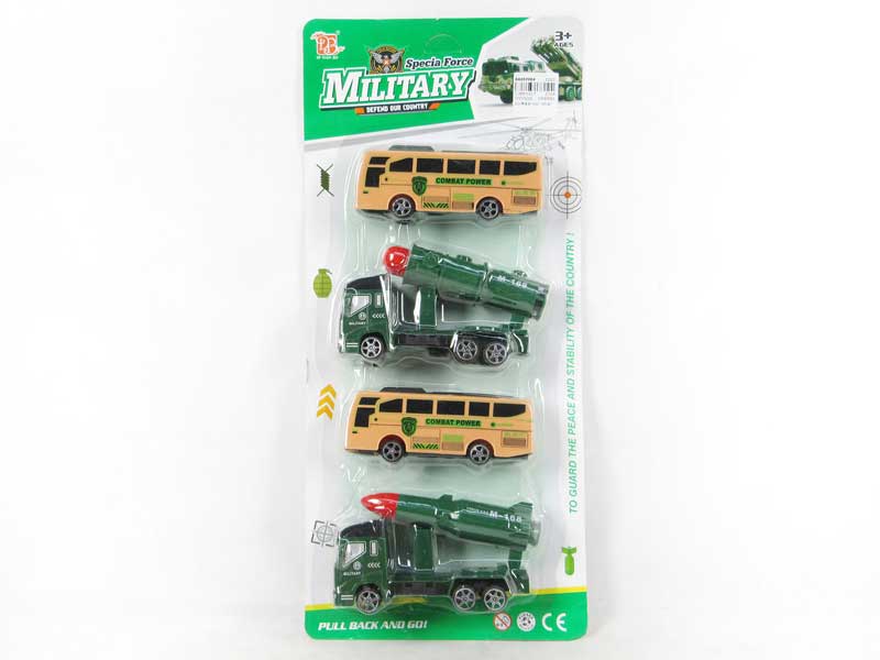 Pull Back Car & Bus(4in1) toys
