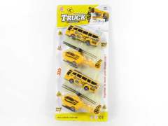 Pull Back Helicopter & Bus(4in1)