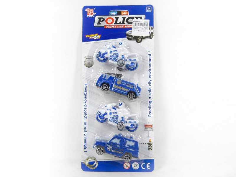 Pull Back Motorcycle & Car(4in1) toys