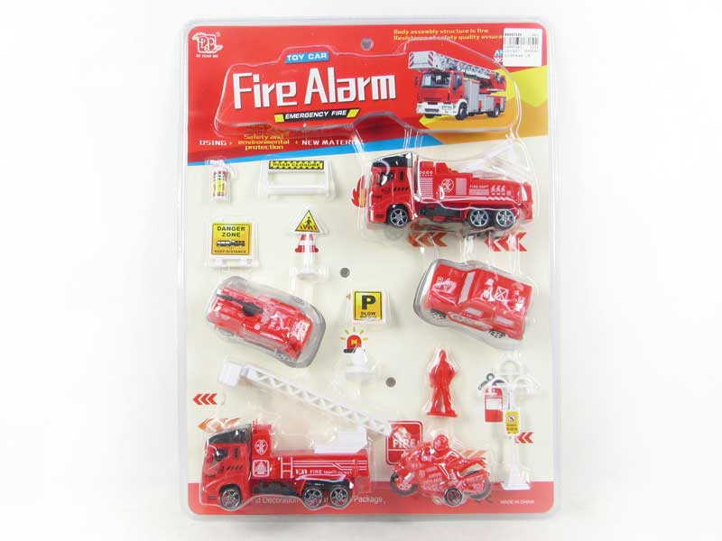 Pull Bck Fire Engine Set(2S) toys