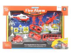 Pull Bck Fire Engine Set(2S)
