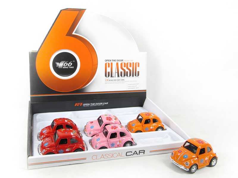 1:38 Die Cast Car Pull Back W/L_M(12in1) toys