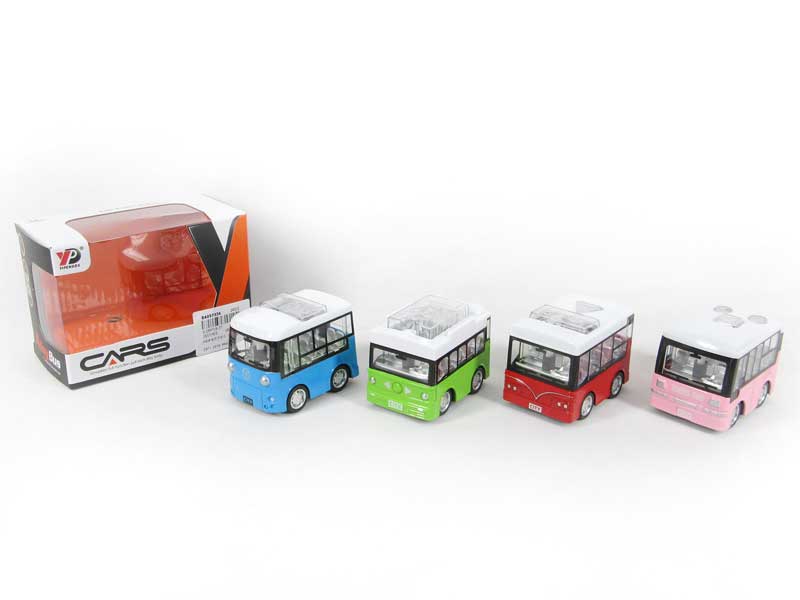 Die Cast Bus Pull Back(4S) toys