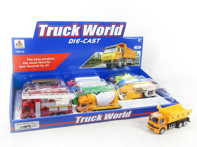 1:55 Die Cast Tow Truck Pull Back(12in1) toys