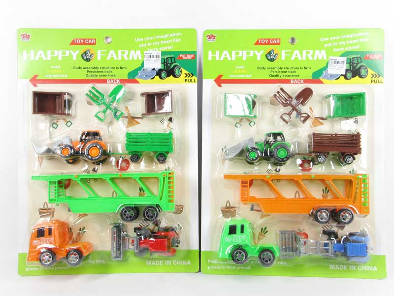 Pull Back Farmer Car Set(2S) toys