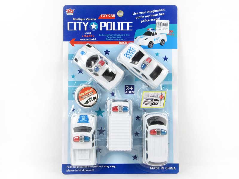 Pull Back Police Car(5in1) toys