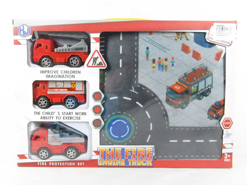 Pull Back Fire Engine & Blanket(2S) toys