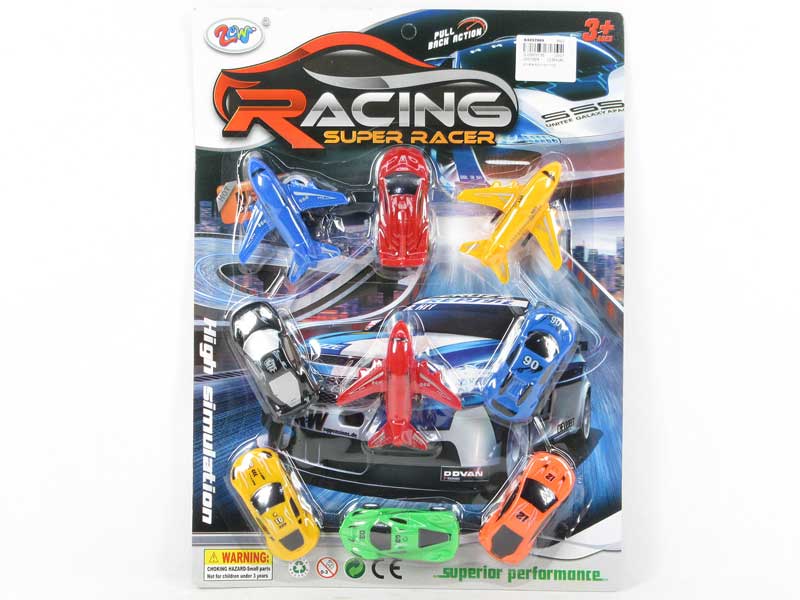 Pull Back Racing Car & Pull Back Plane(9in1） toys