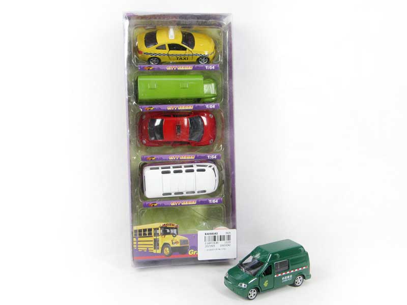 1:64 Die Cast Car Pull Back(5in1) toys