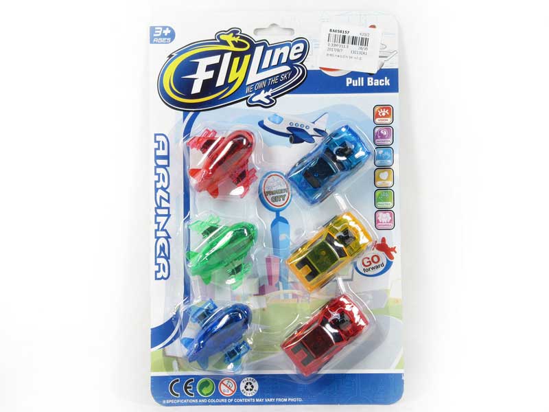 Pull Back Car & Pull Back Plane(6in1) toys