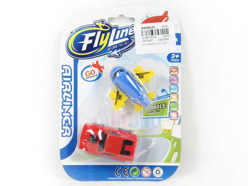 Pull Back Car & Pull Back Plane(2in1) toys