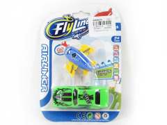 Pull Back Racing Car & Pull Back Plane(2in1)