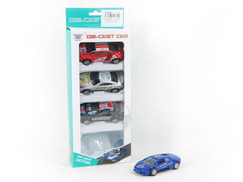 1:50 Die Cast Car Pull Back(4in1) toys