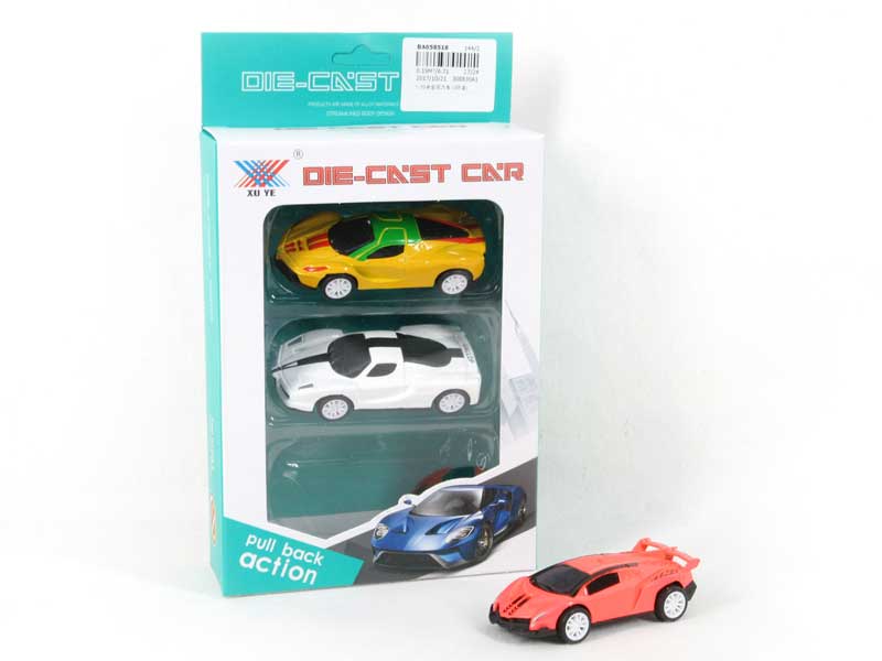 1:50 Die Cast Car Pull Back(3in1) toys
