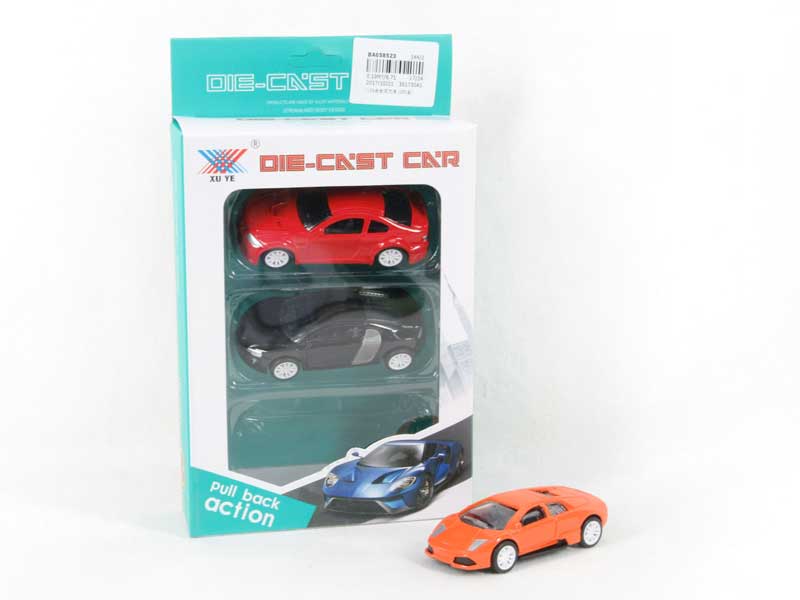 1:50 Die Cast Car Pull Back(3in1) toys