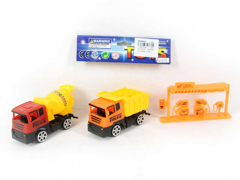 Pull Back Construction Car Set（2in1） toys