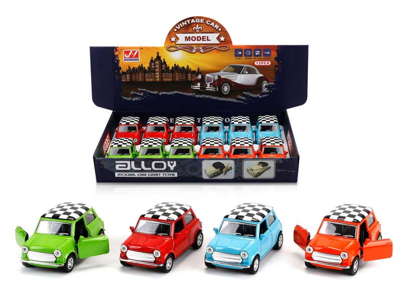 1:32 Die Cast Car Pull Back W/M(12in1) toys