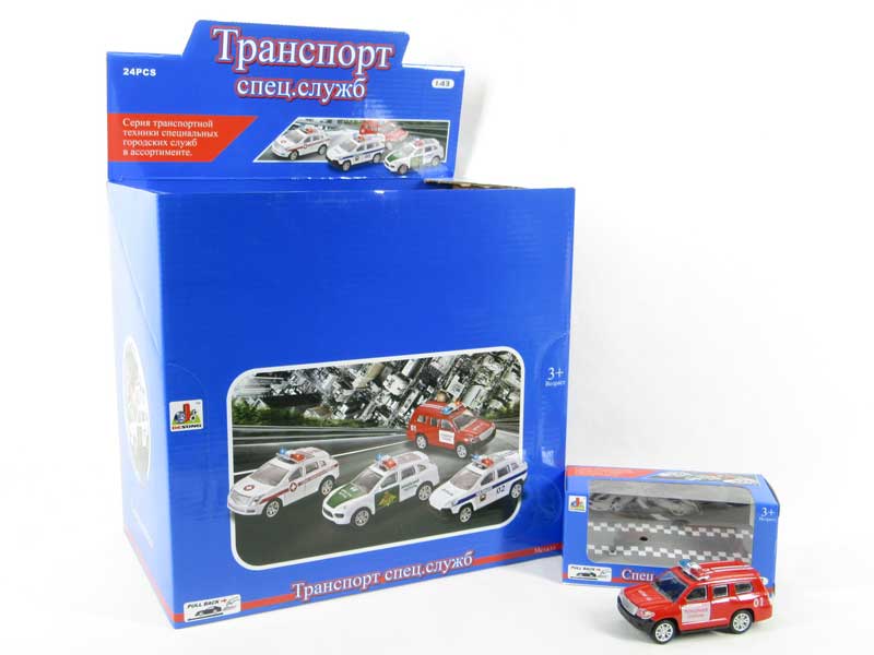 1:43 Pull Back Police Car(24in1) toys