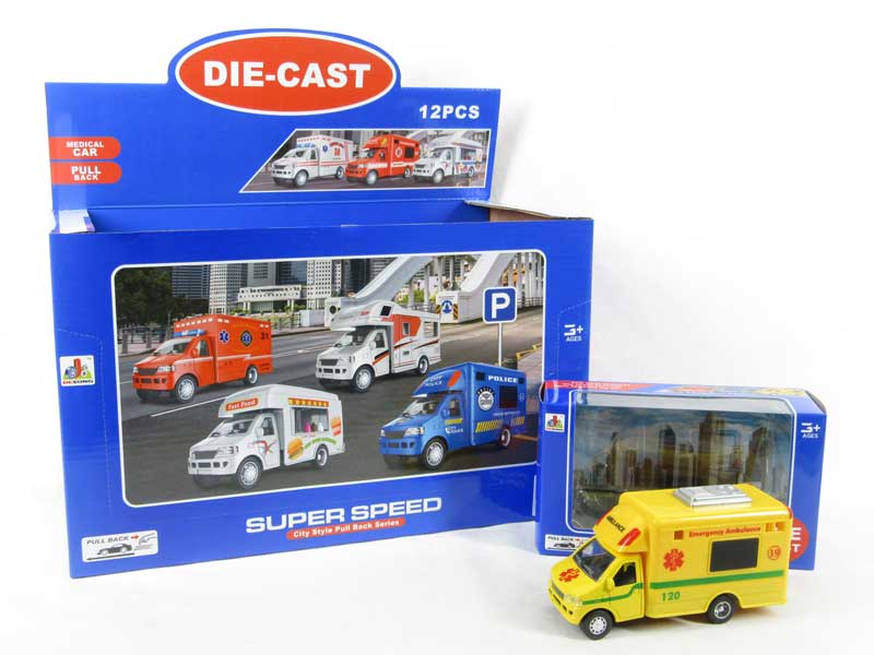 5inch Die Cast Police Car Pull Back(12in1) toys