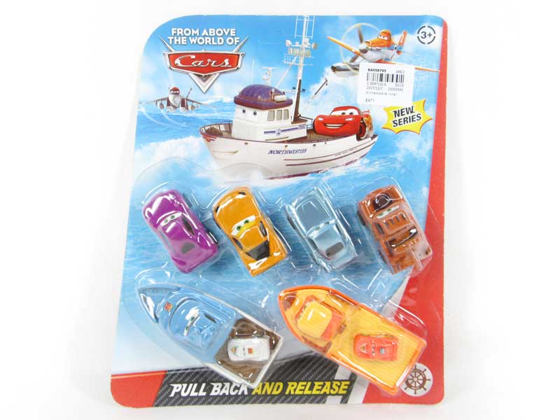 Pull Back Car & Ship(6in1) toys
