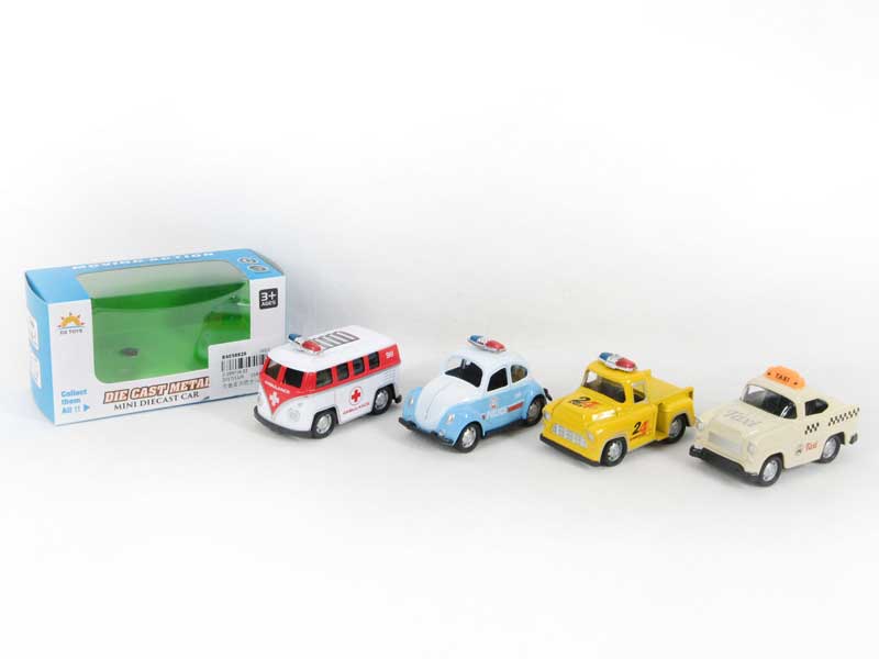 Die Cast Schoolbus Pull Back(4S) toys