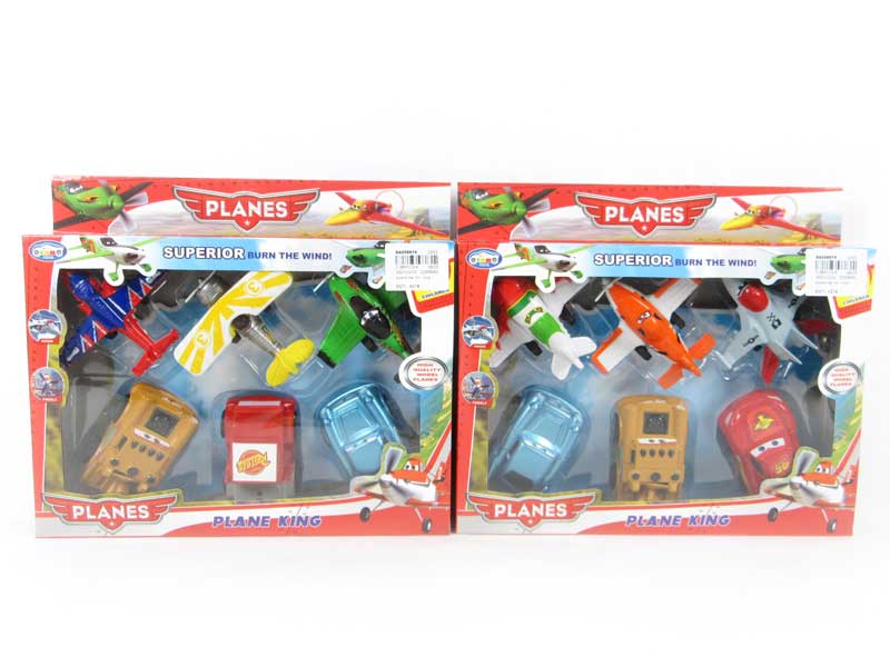 Pull Back Car & Airplane(6in1) toys