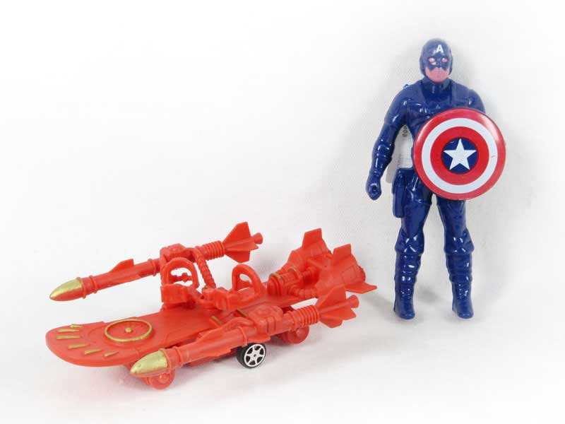 Pull Back Chariot & Super Man toys