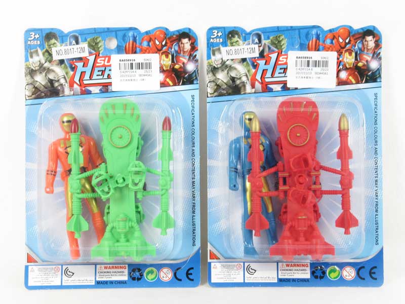 Pull Back Chariot & Super Man(5C) toys