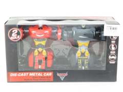 Die Cast Transforms Racing Car Pull Back(2in1)