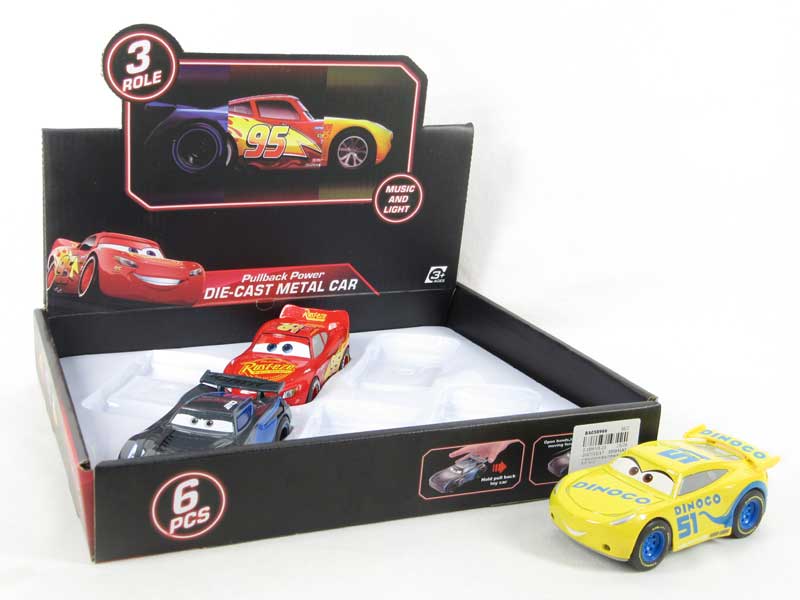 Die Cast Racing Car Pull Back W/L_M(6pcs) toys