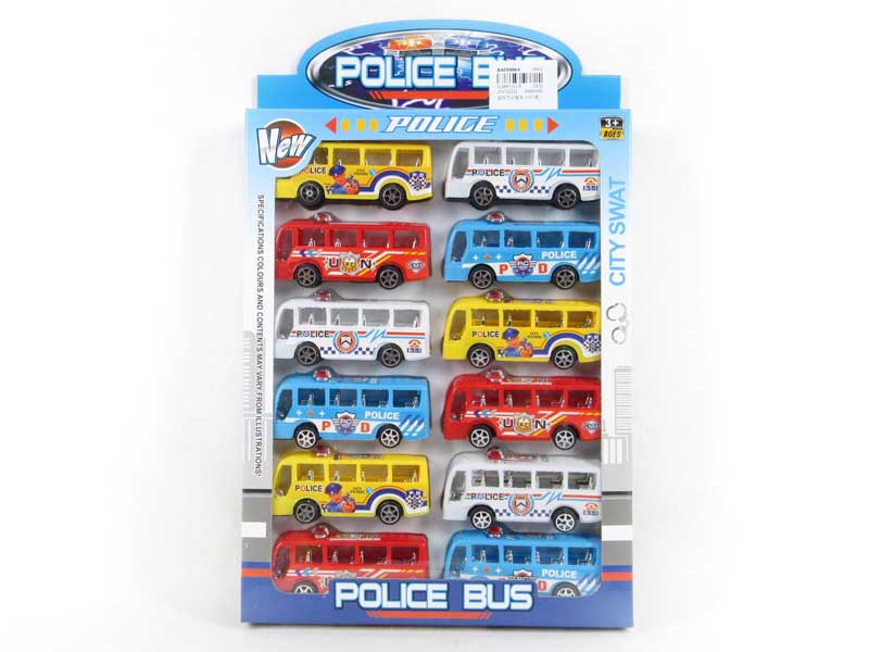 Pull Back Police Bus(12in1) toys