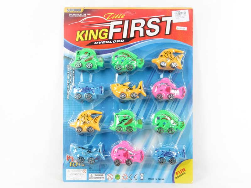 Pull Back Fish(12in1) toys