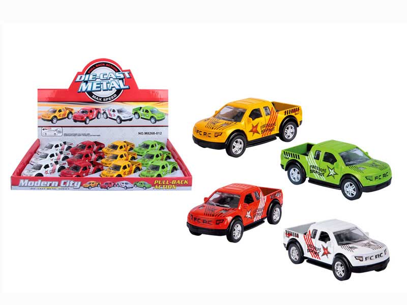 Die Cast Police Car Pull Back(12in1) toys