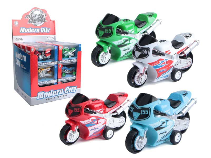 Die Cast Motorcycle Pull Back(24in1) toys