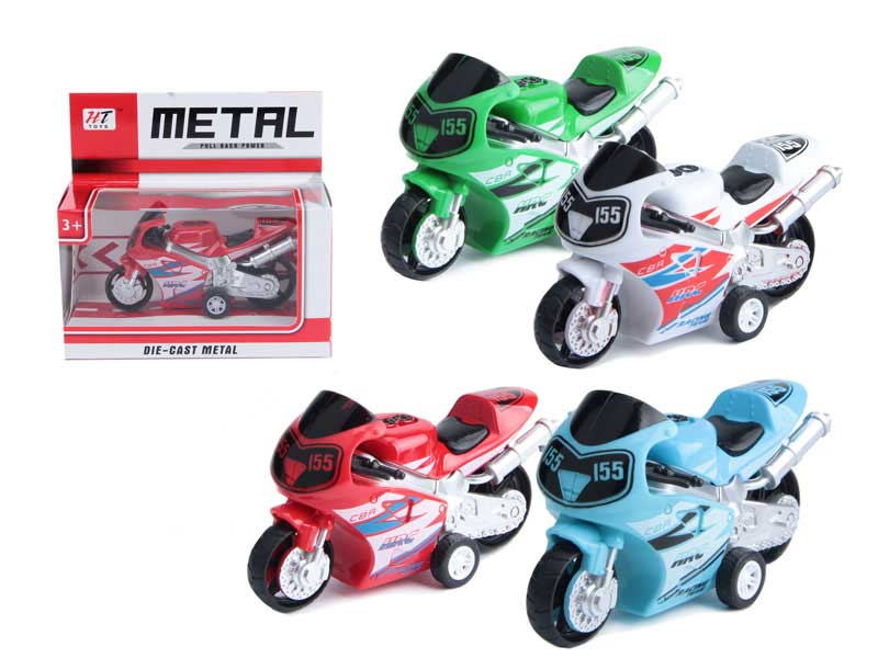 Die Cast Motorcycle Pull Back(4C) toys