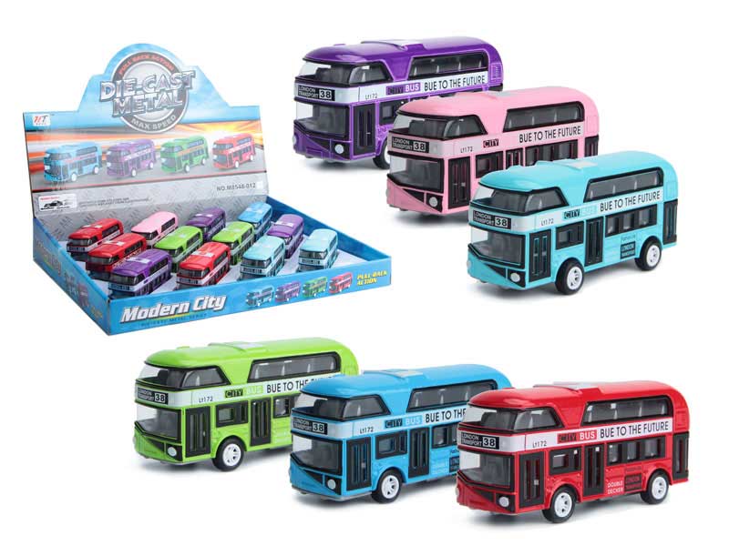 Die Cast Bus Pull Back(12in1) toys