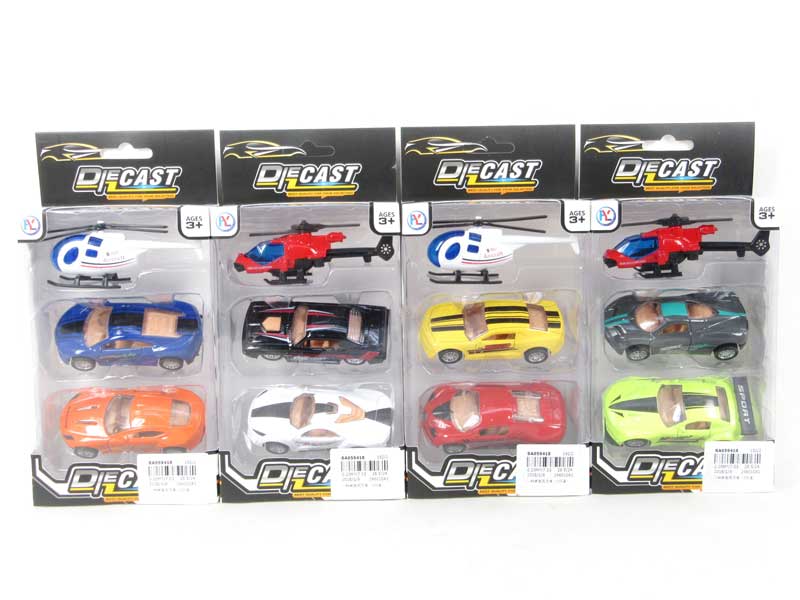 1:48 Die Cast Car Pull Back(3in1) toys