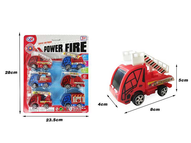 Pull Back Fire Engine(6in1) toys