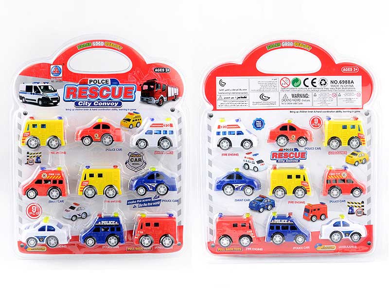 Pull Back Police Car(12in1) toys